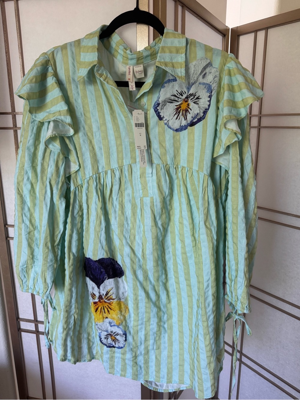 LyreBird × Nay Bellamy Long-Sleeve
Popover Mini dress
